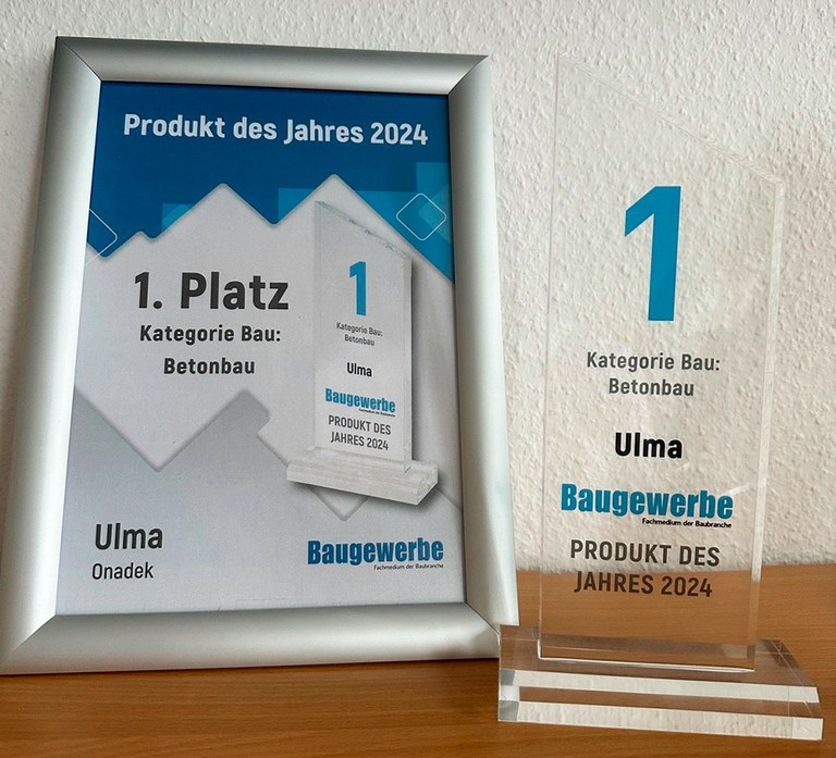 Unsere innovative Deckenschalung ONADEK gewinnt den Baugewerbe-Preis für das Produkt des Jahres 2024 in Deutschland